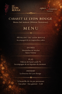 Menu divin du Lyon rouge